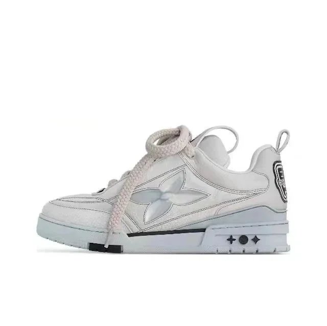 Unbranded Sneakers Low-Top Skate with Floral Motifs — 1ABZ5T white