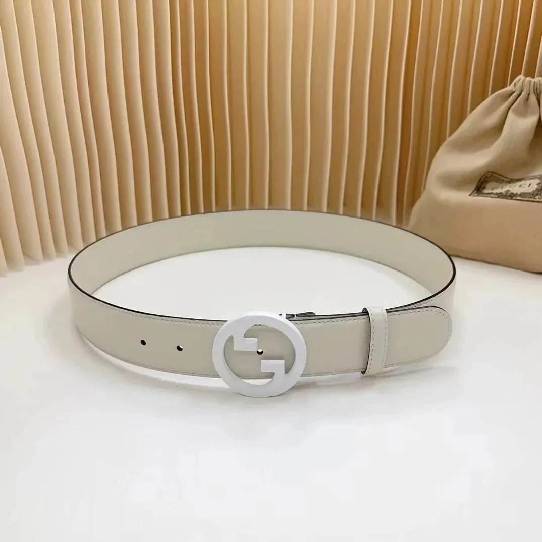 Gucci Belts Interlocking G Buckle Belt — white