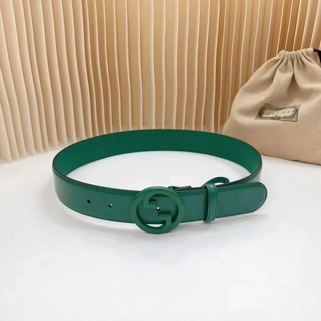 Gucci Belts Interlocking G Buckle Belt — Green