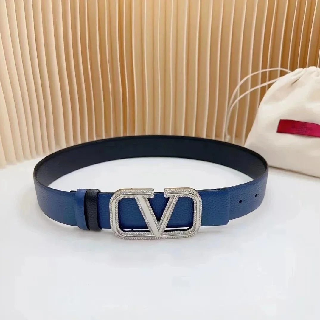 Valentino Belts VLogo Signature buckle — Blue