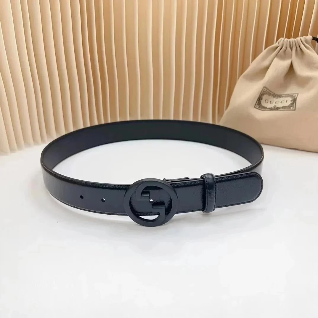 Gucci Belts Interlocking G Buckle Belt — Black