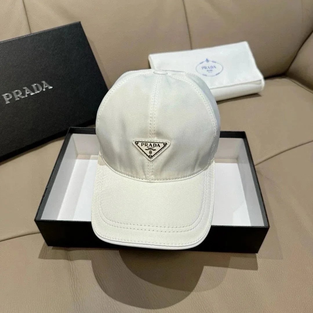 Prada Hats Triangle Plaque Baseball Cap — 12