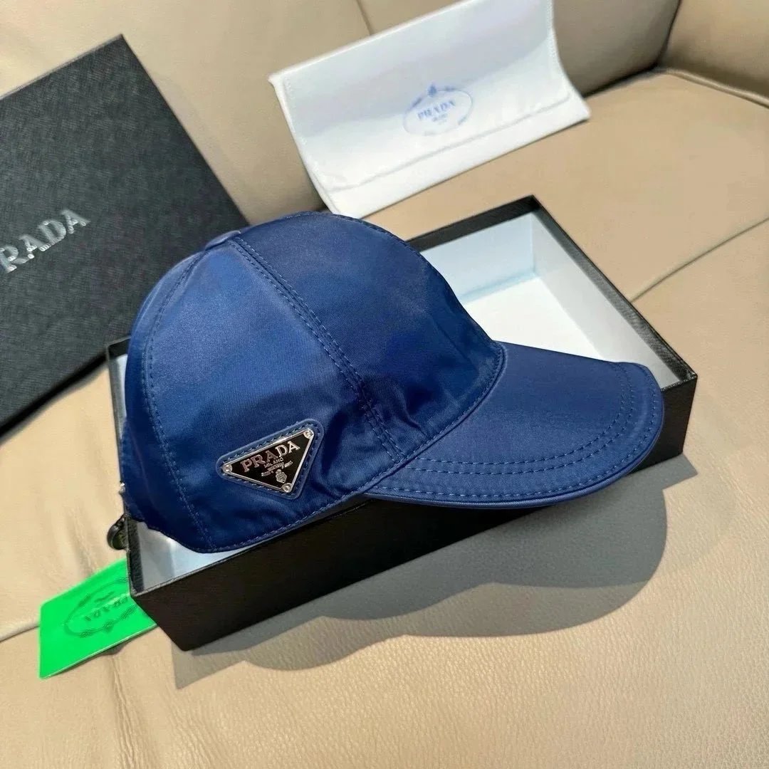Prada Hats Triangle Plaque Baseball Cap — 16