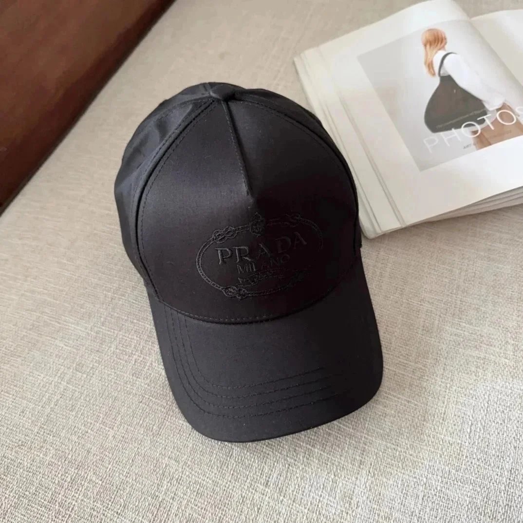 Prada Hats Triangle Plaque Baseball Cap — 34