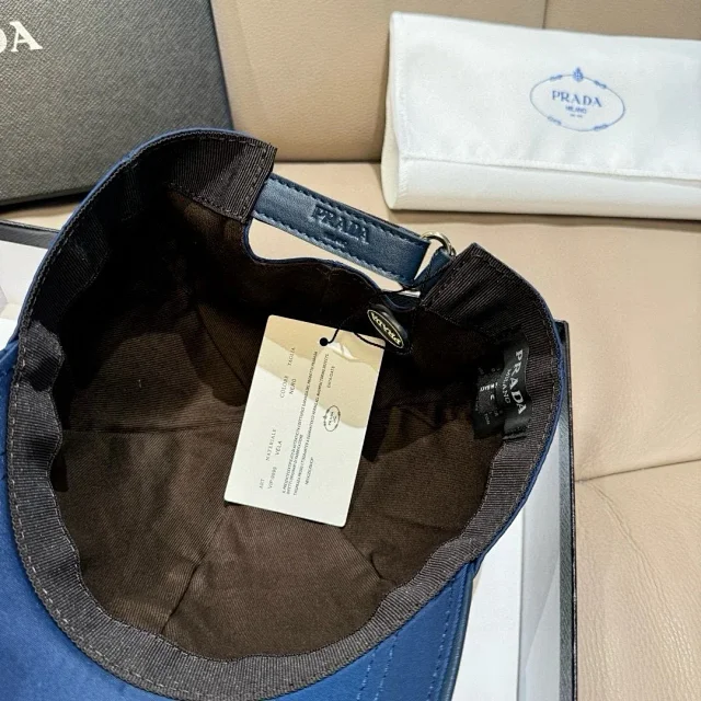 Prada Hats Triangle Plaque Baseball Cap product detail image 38