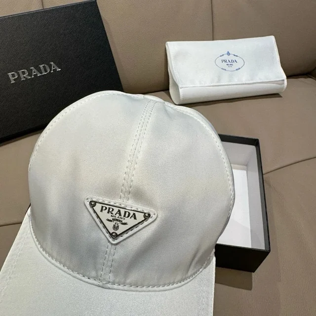 Prada Hats Triangle Plaque Baseball Cap product detail image 40