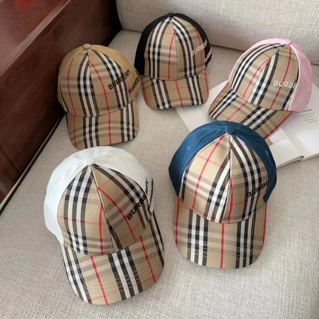 Burberry Hats Check Pattern Baseball Cap image 2