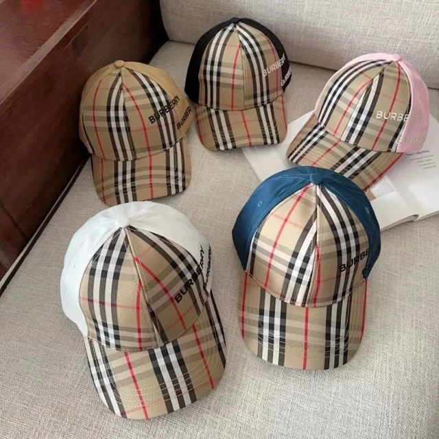 Burberry Hats Check Pattern Baseball Cap product detail image 1