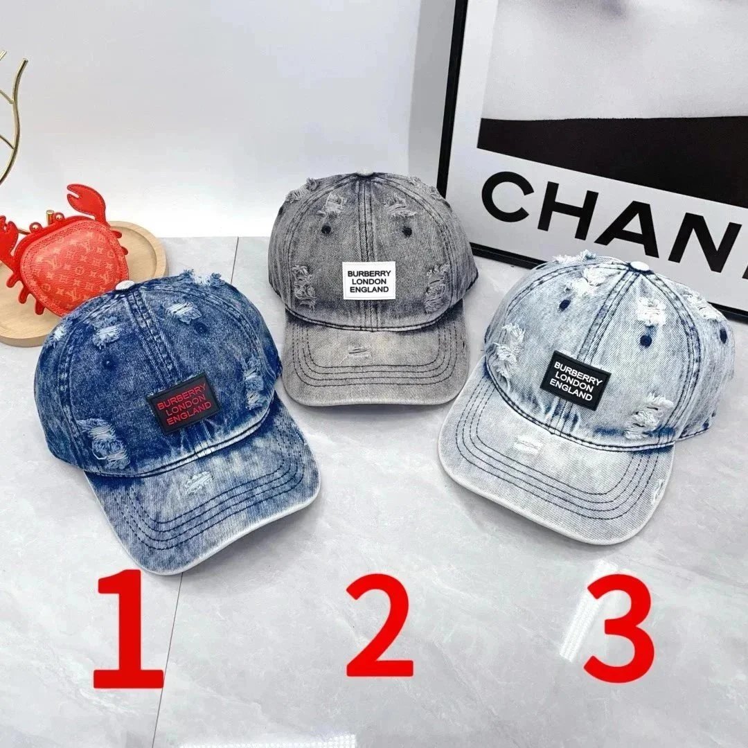 Burberry Hats Check Pattern Baseball Cap — Select one of the numbers