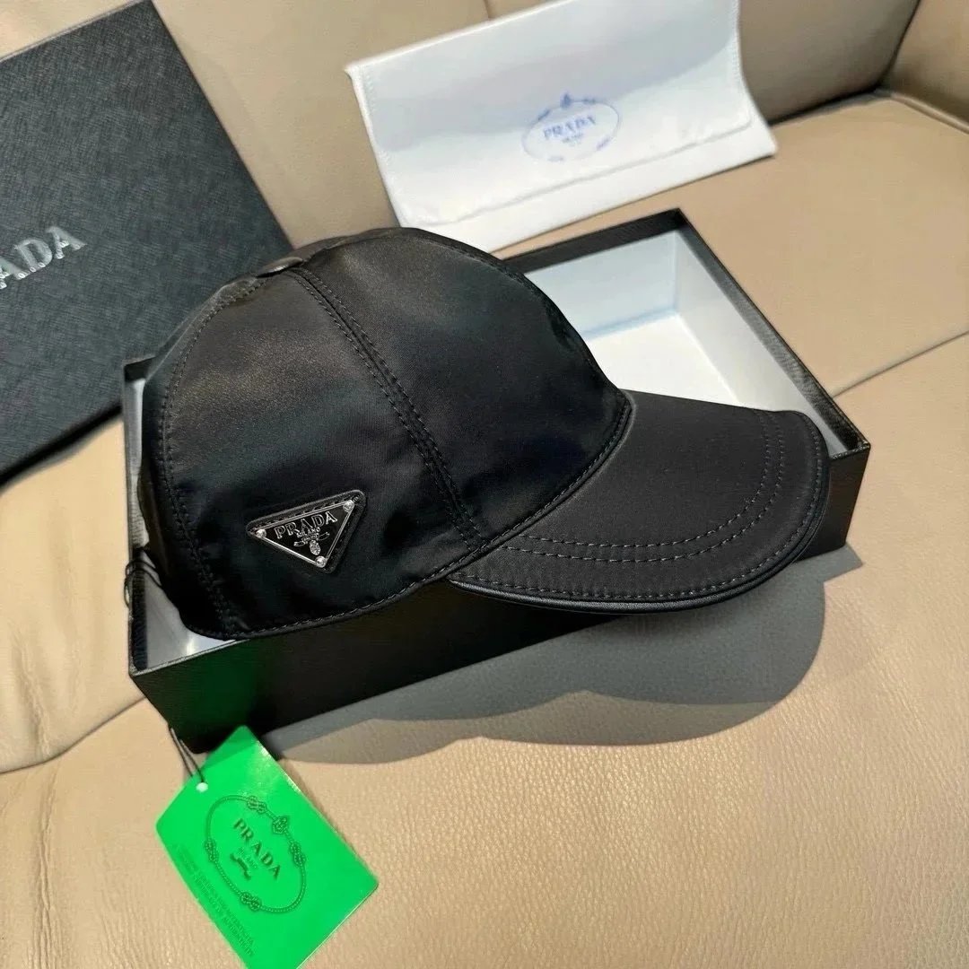 Prada Hats Triangle Plaque Baseball Cap — 14