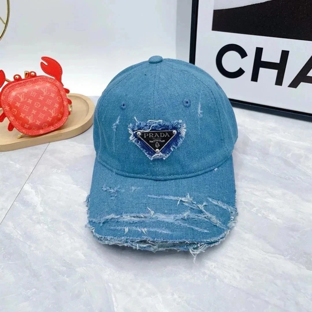 Prada Hats Triangle Plaque Baseball Cap — 22