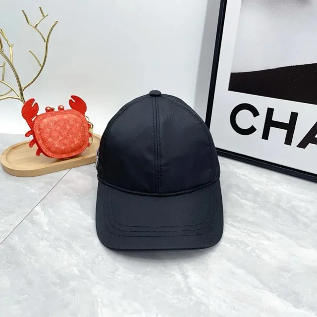 Prada Hats Triangle Plaque Baseball Cap product detail image 12
