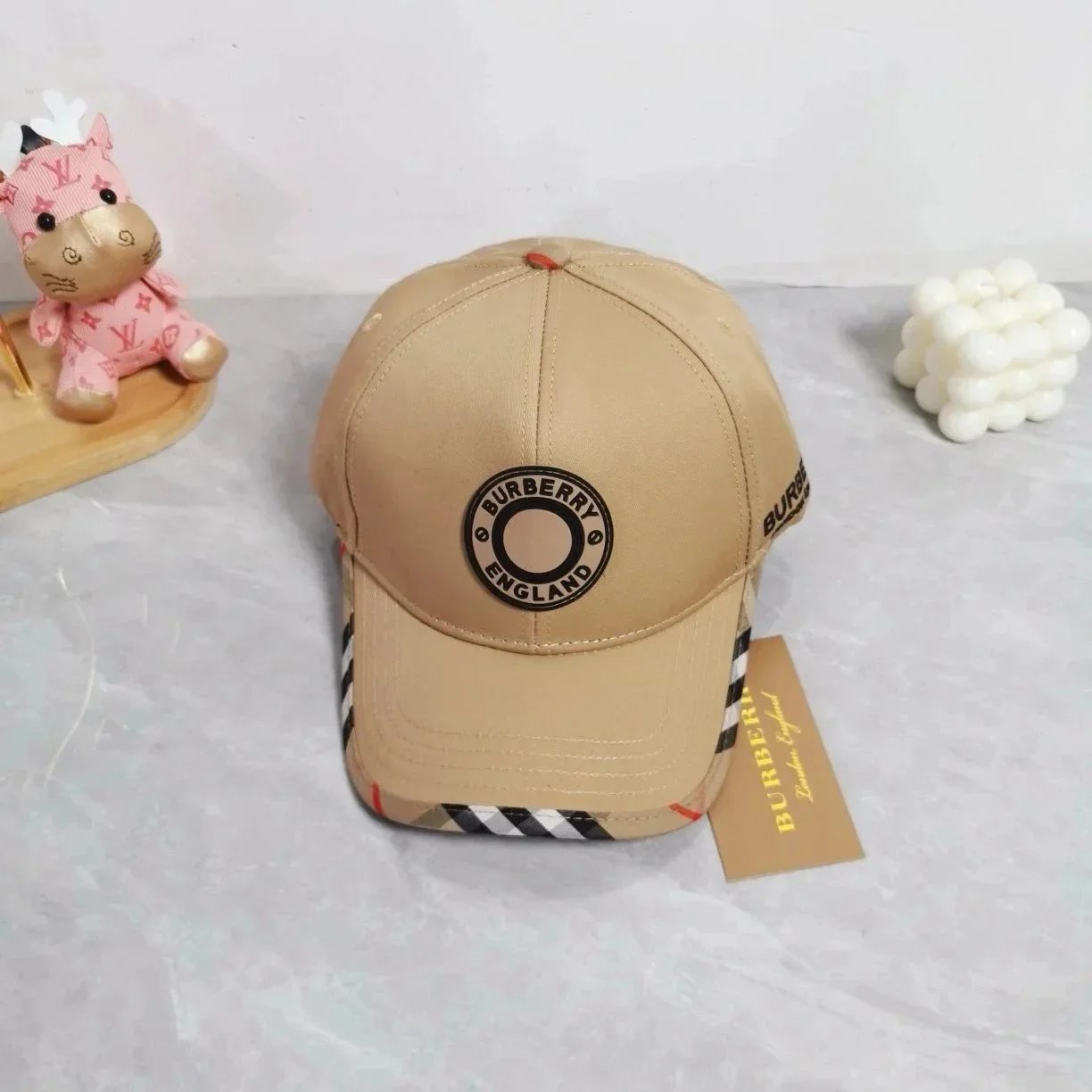 Burberry Hats Check Pattern Baseball Cap — 9