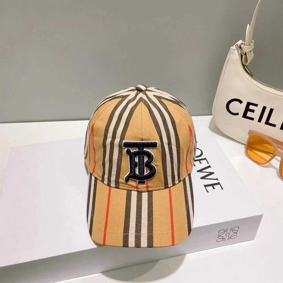 Burberry Hats Check Pattern Baseball Cap — 31