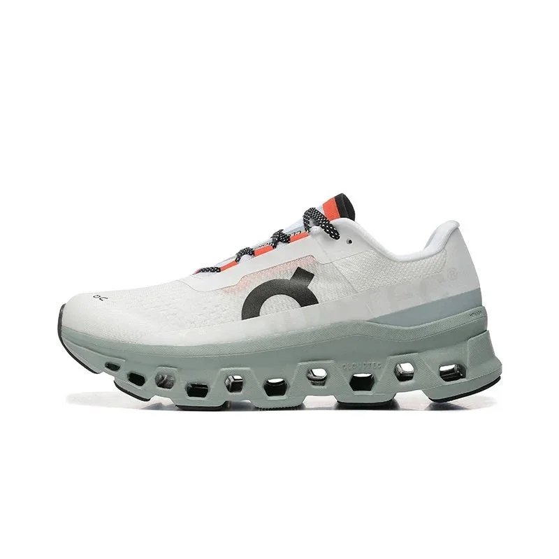 On Sneakers Cloudmonster 1 — Misty White and Blue
