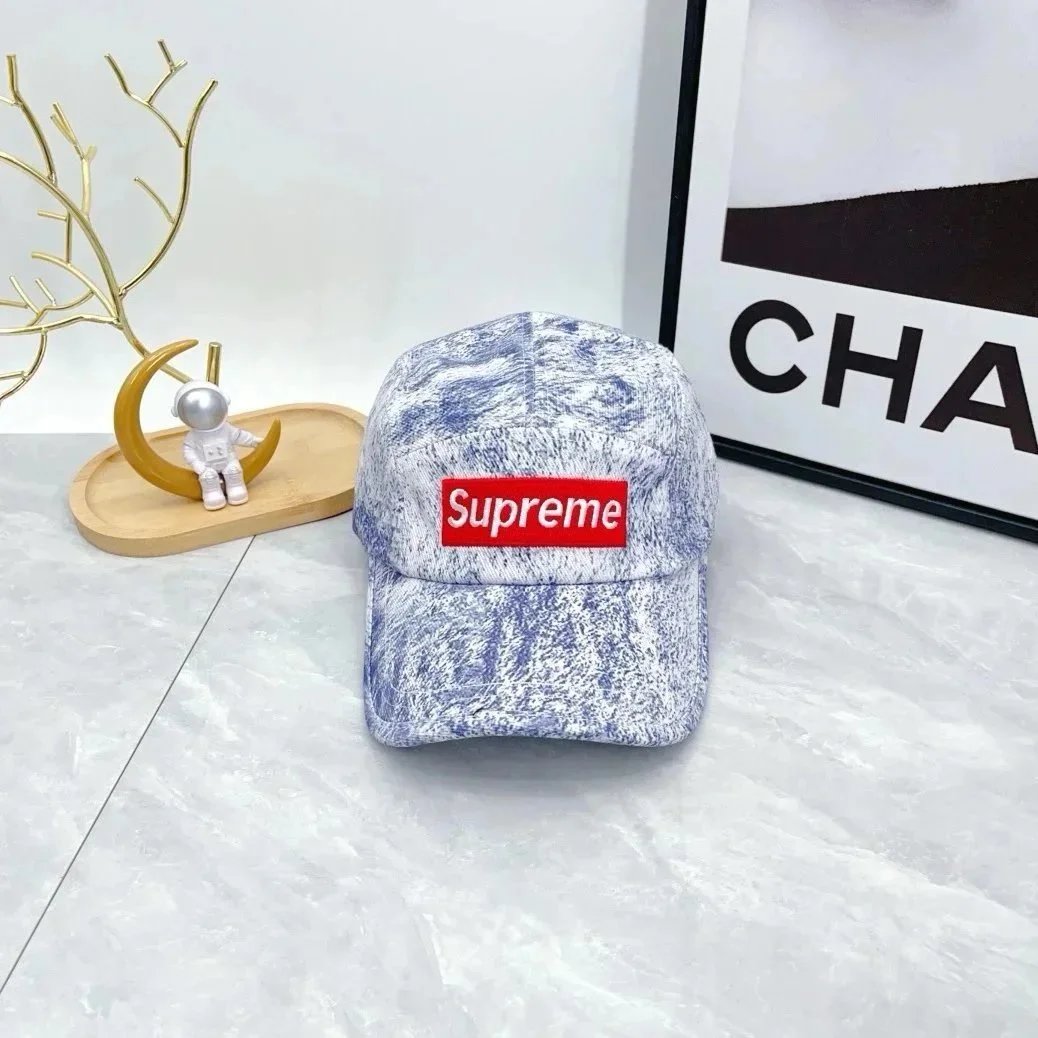Supreme Hats Distressed Wash Baseball Cap — 1