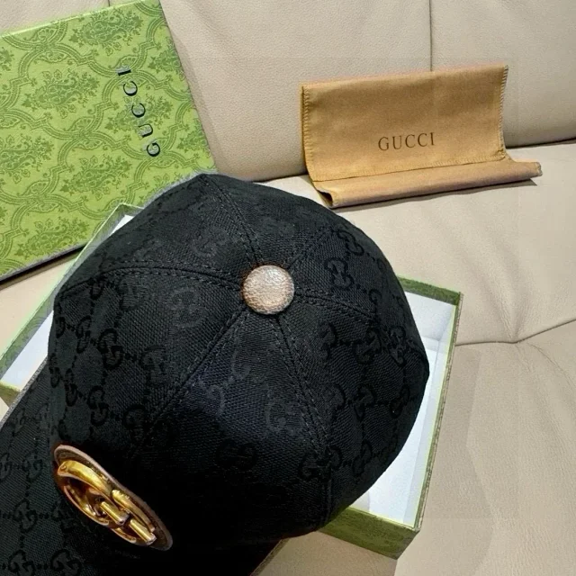 Gucci Hats Logo-print baseball cap product detail image 62