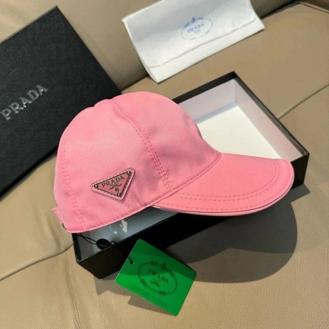 Prada Hats Triangle Plaque Baseball Cap — 17