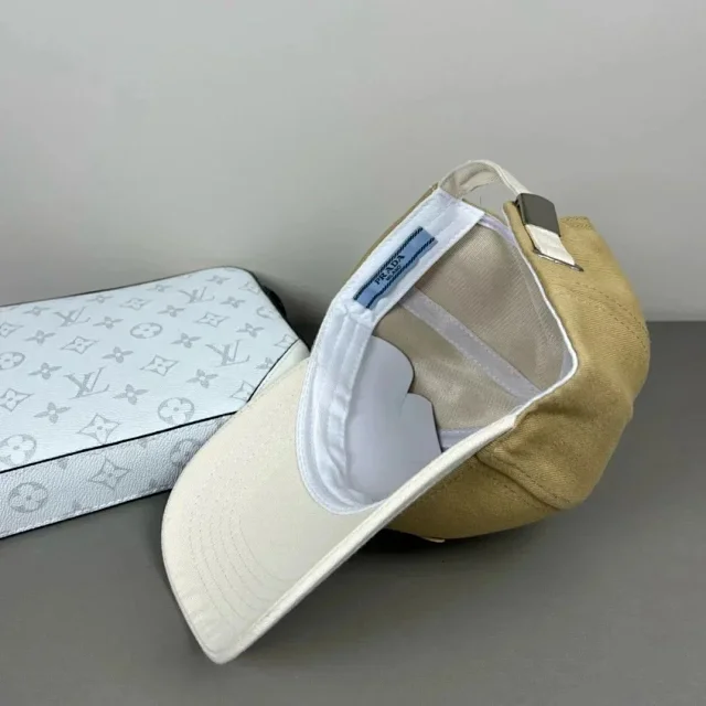 Prada Hats Triangle Plaque Baseball Cap product detail image 5