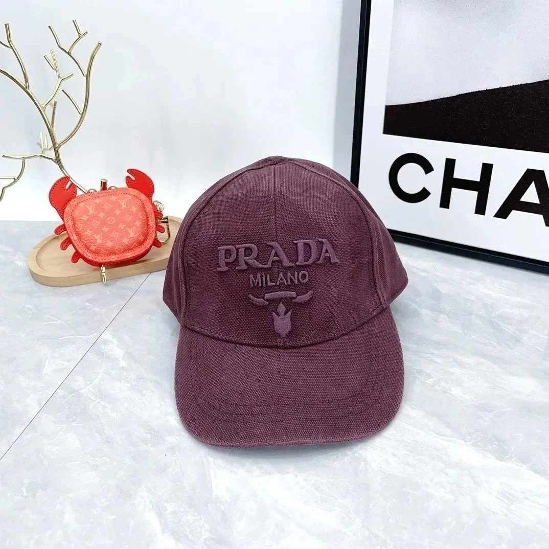 Prada Hats Triangle Plaque Baseball Cap — 19