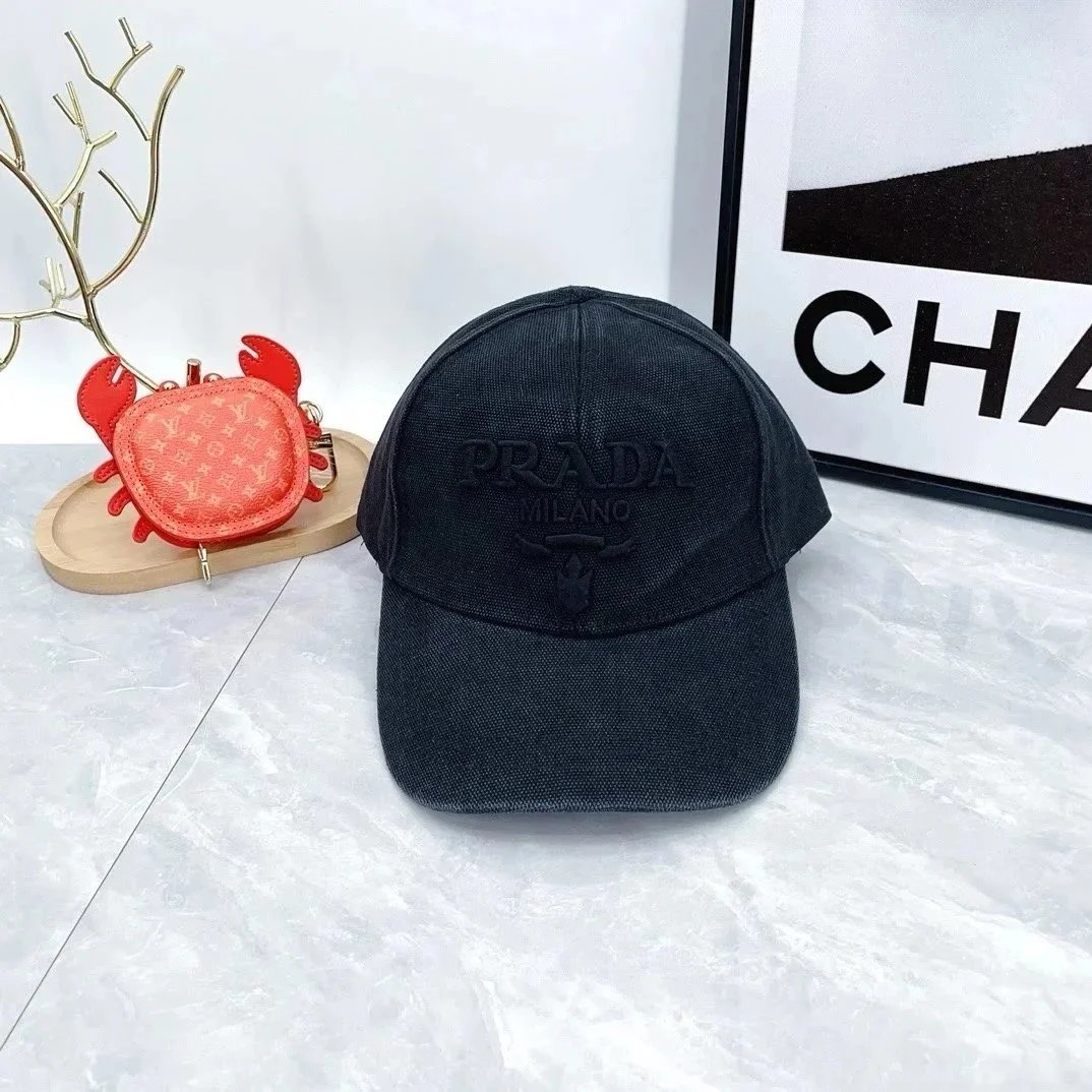 Prada Hats Triangle Plaque Baseball Cap — 21