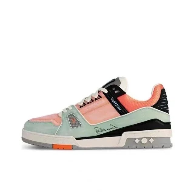 Louis Vuitton Sneakers Low-top monogram — 1ACEFV Pink Green Black