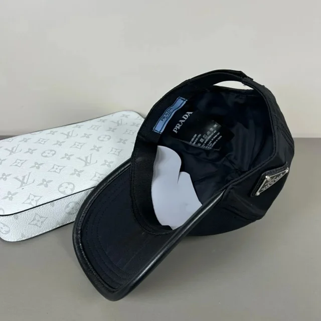 Prada Hats Triangle Plaque Baseball Cap product detail image 27