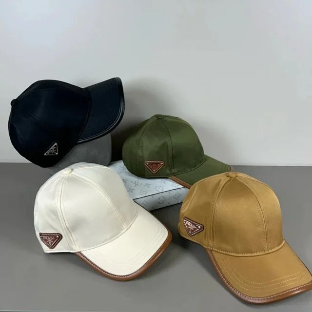Prada Hats Triangle Plaque Baseball Cap product detail image 34