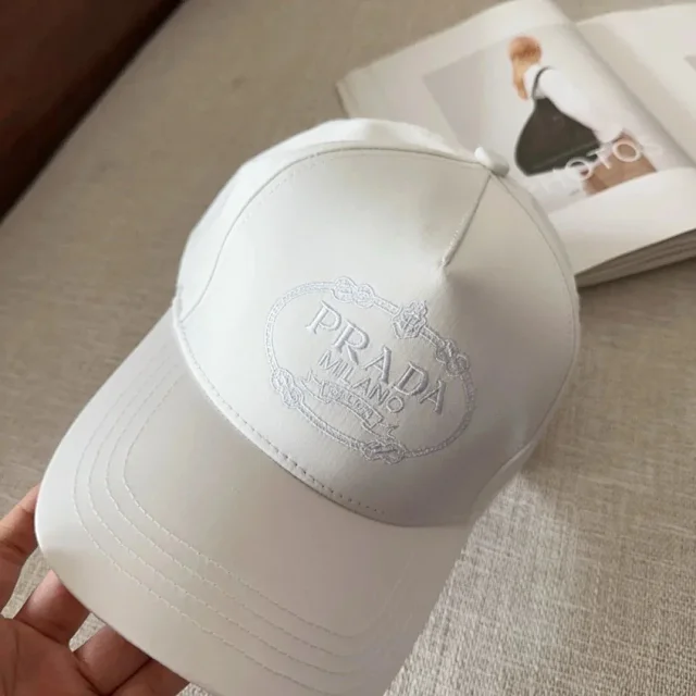 Prada Hats Triangle Plaque Baseball Cap product detail image 66