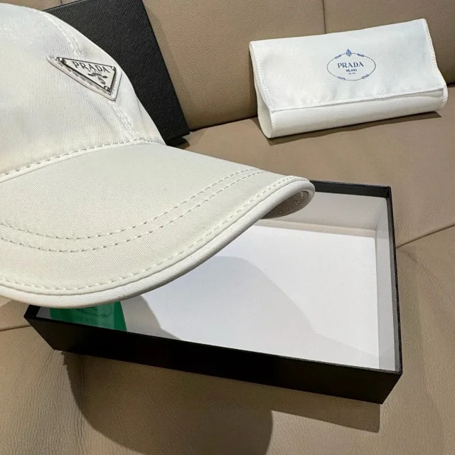 Prada Hats Triangle Plaque Baseball Cap product detail image 41