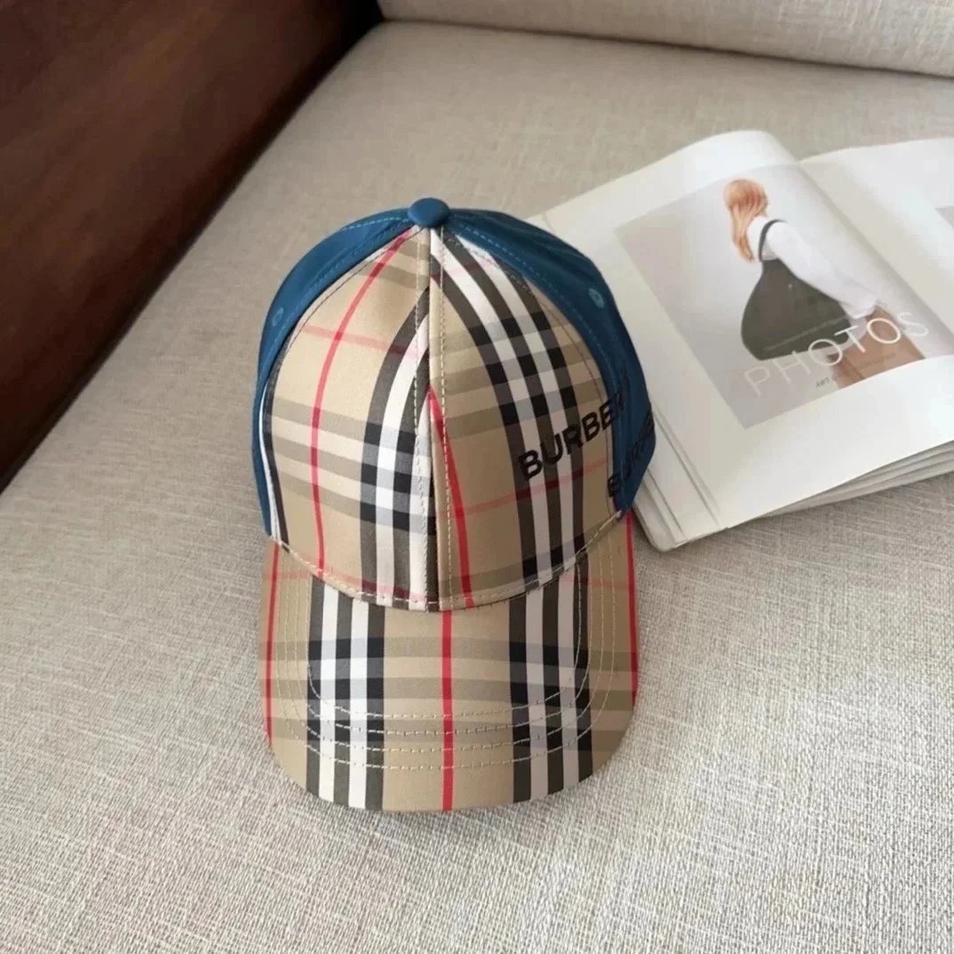 Burberry Hats Check Pattern Baseball Cap — 2