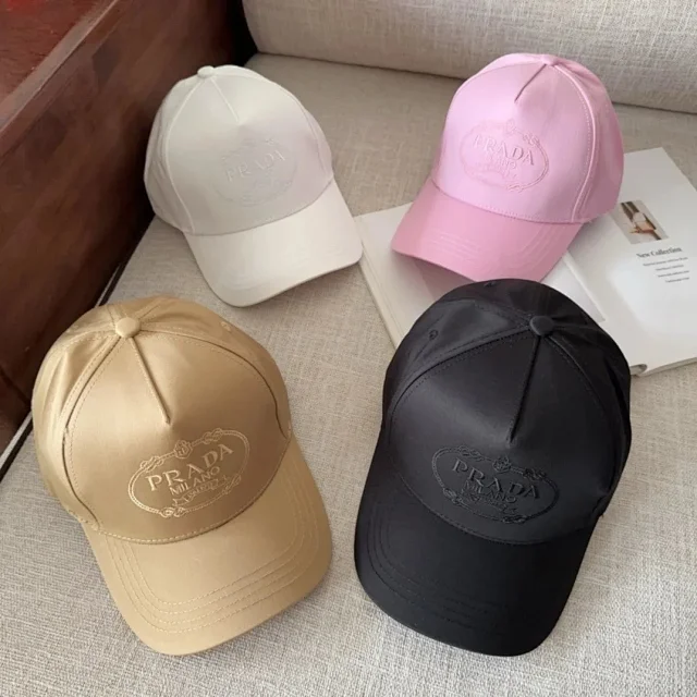 Prada Hats Triangle Plaque Baseball Cap product detail image 63