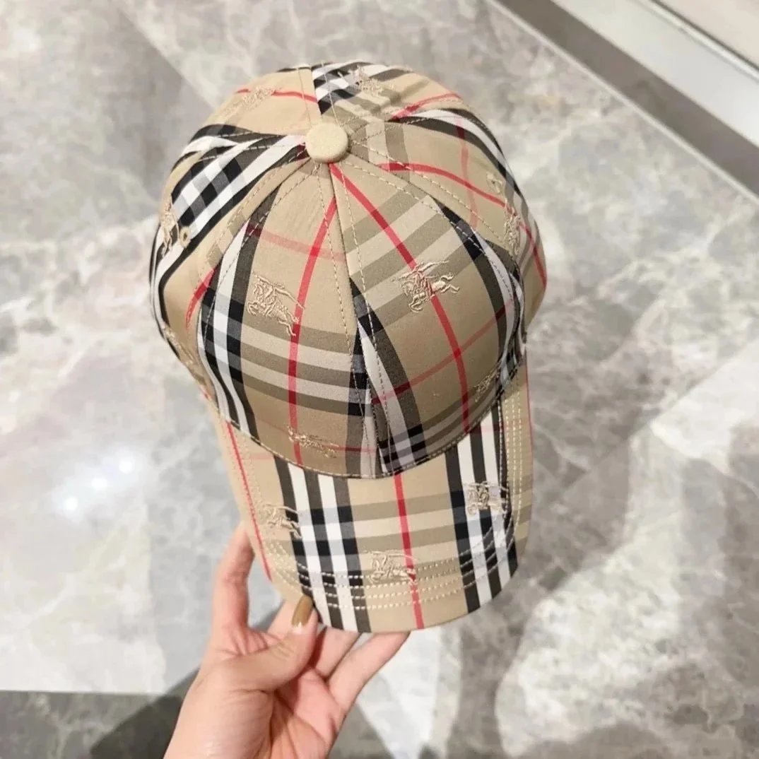 Burberry Hats Check Pattern Baseball Cap — 21