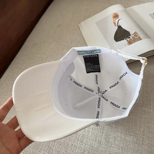 Prada Hats Triangle Plaque Baseball Cap product detail image 67