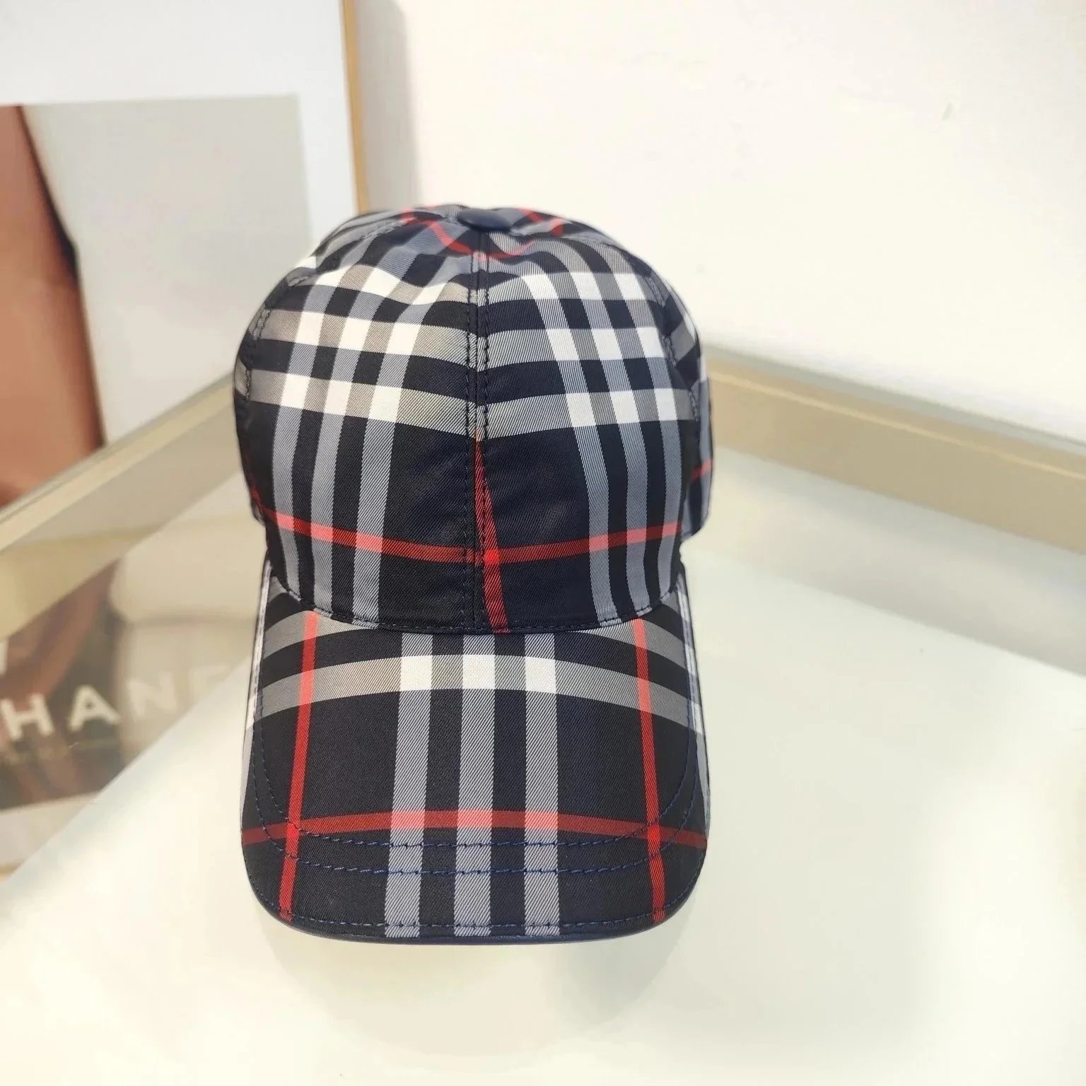 Burberry Hats Check Pattern Baseball Cap — 29