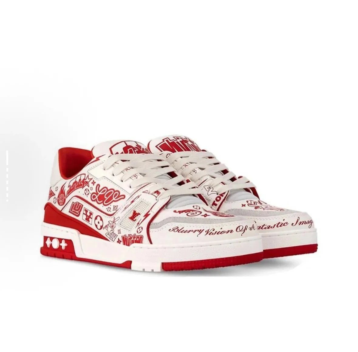 Louis Vuitton Sneakers Low-top monogram — 1ACELF red graffiti