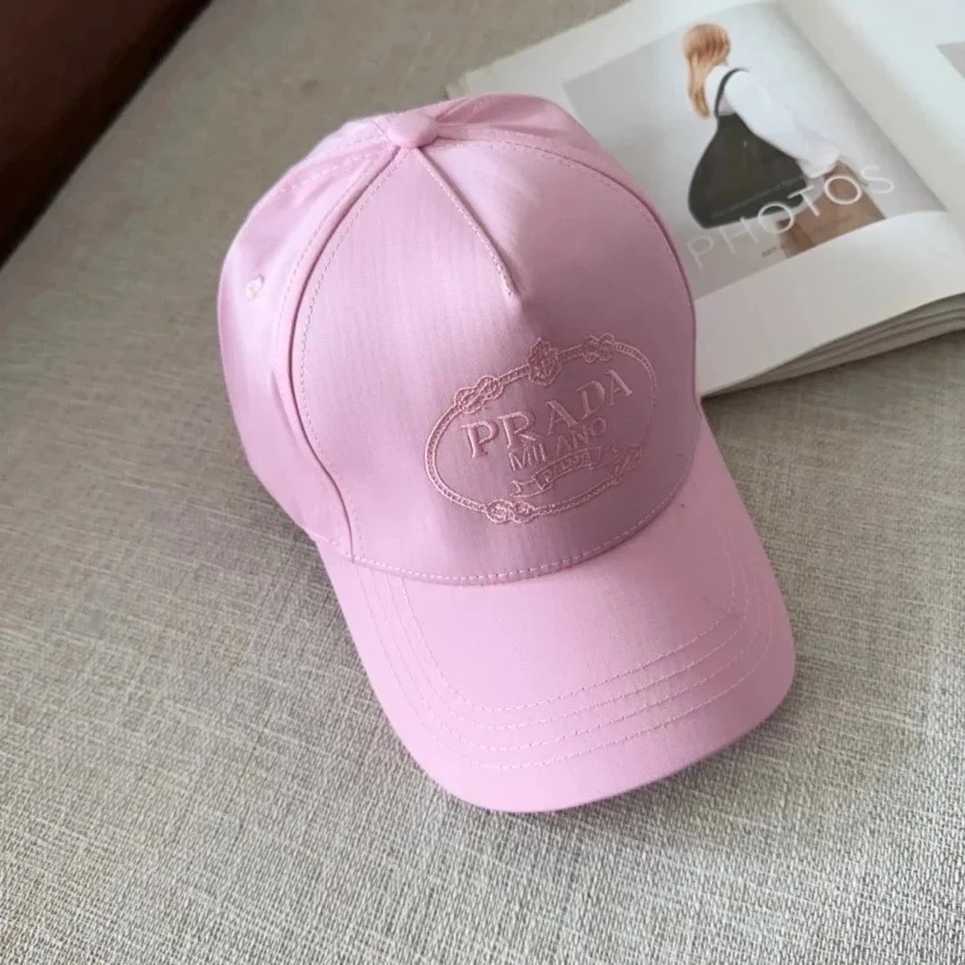 Prada Hats Triangle Plaque Baseball Cap — 33