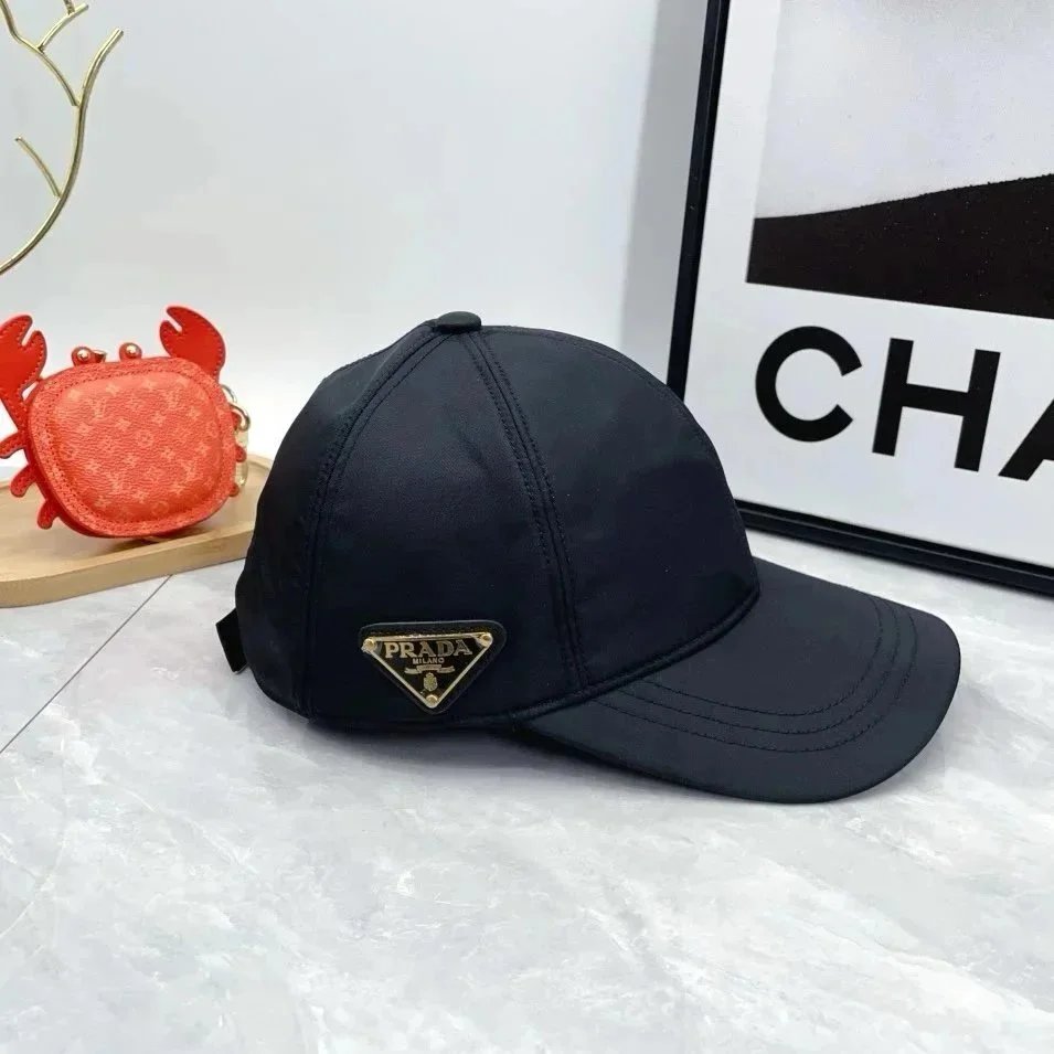Prada Hats Triangle Plaque Baseball Cap — 5