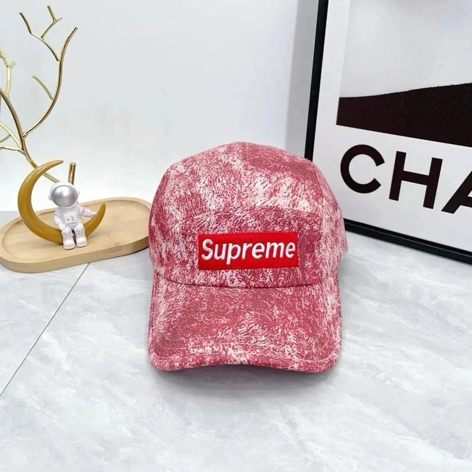Supreme Hats Distressed Wash Baseball Cap — 5