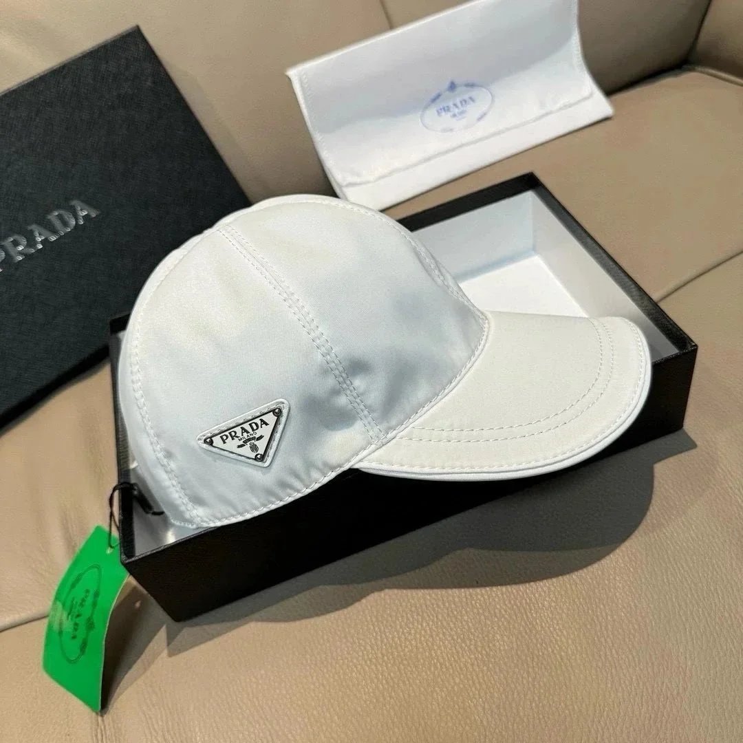 Prada Hats Triangle Plaque Baseball Cap — 15