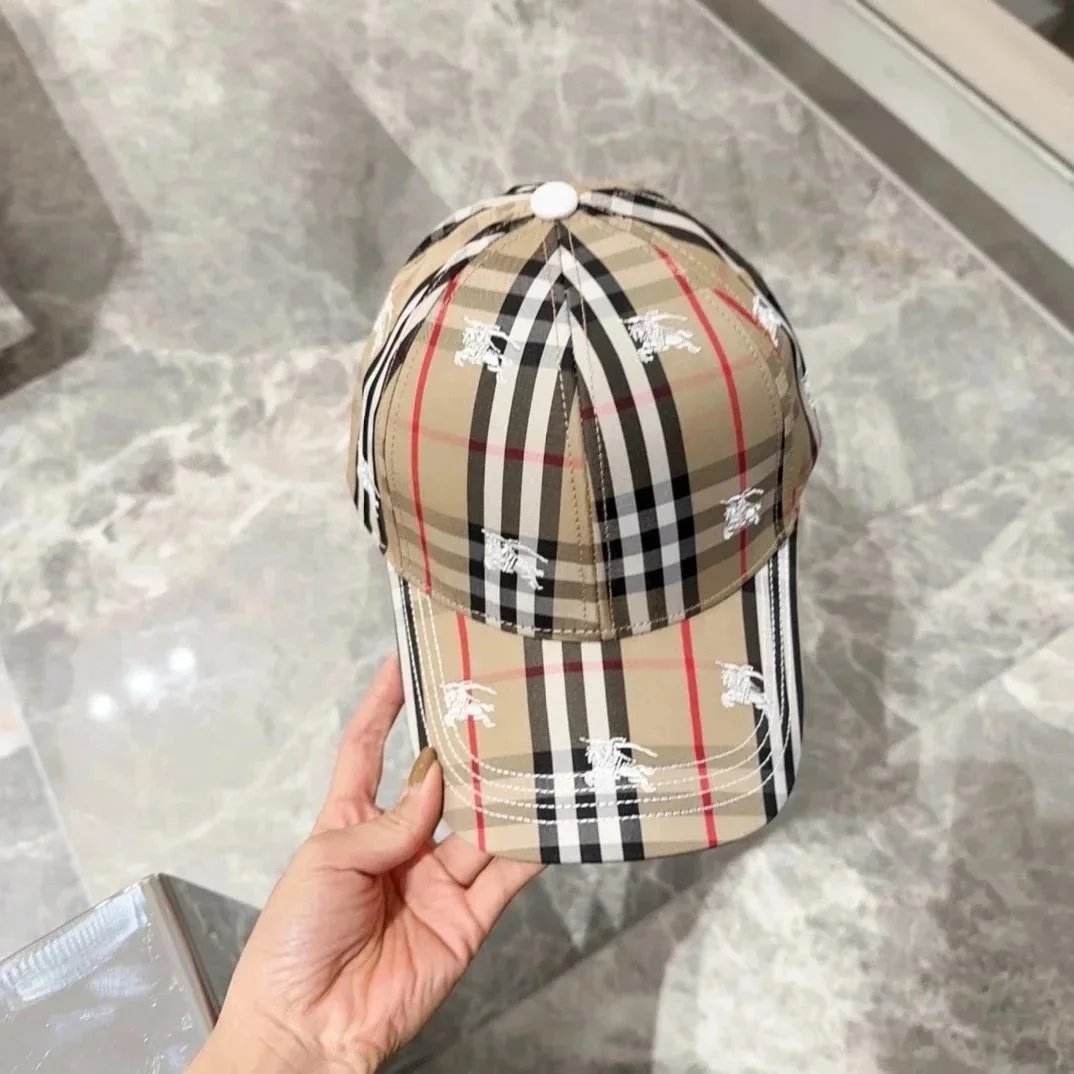 Burberry Hats Check Pattern Baseball Cap — 22