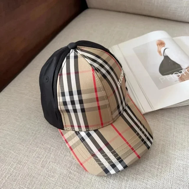 Burberry Hats Check Pattern Baseball Cap product detail image 7