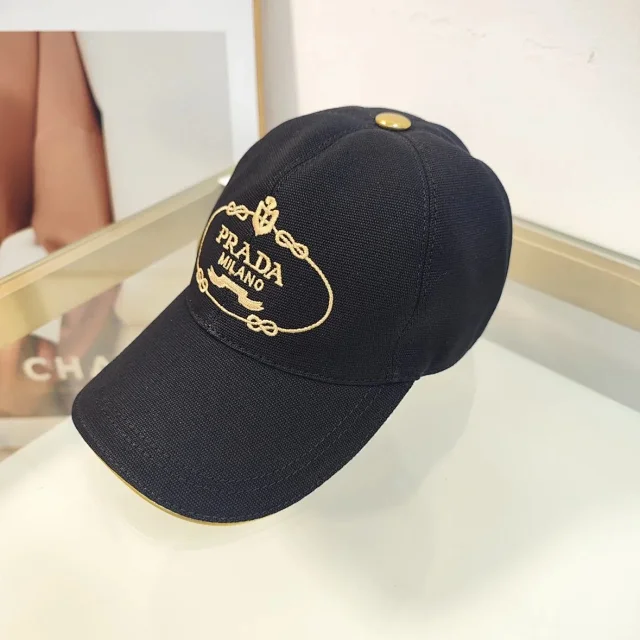 Prada Hats Triangle Plaque Baseball Cap product detail image 54