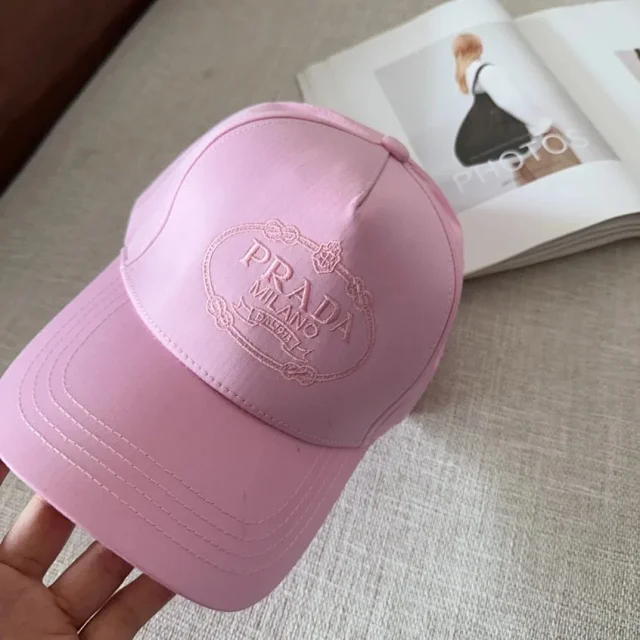 Prada Hats Triangle Plaque Baseball Cap product detail image 65