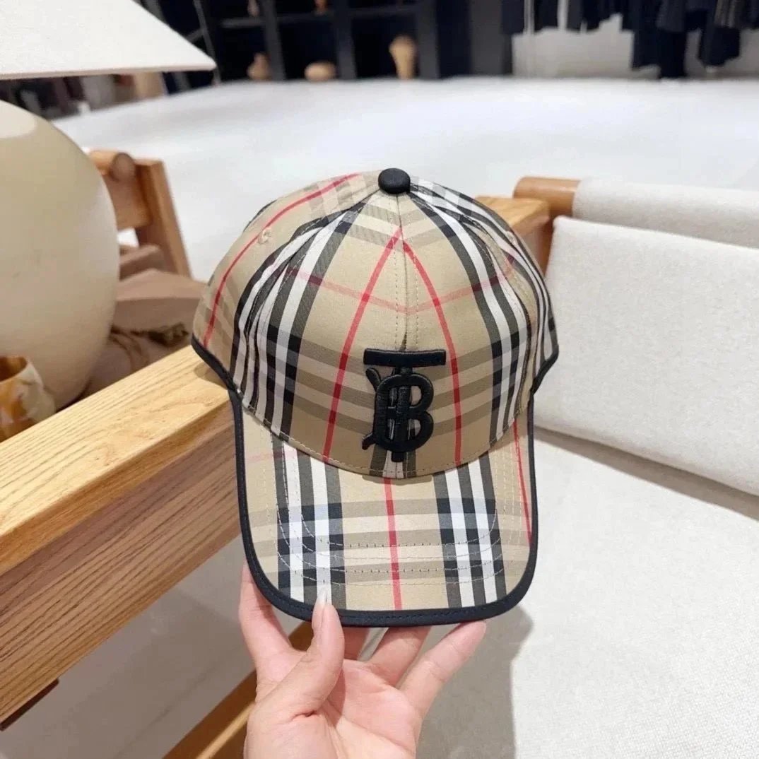 Burberry Hats Check Pattern Baseball Cap — 20