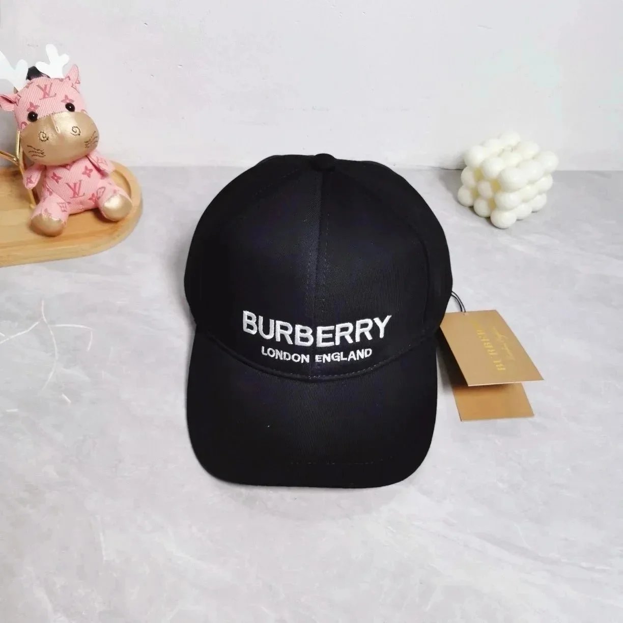 Burberry Hats Check Pattern Baseball Cap — 38