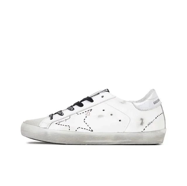Golden Goose Ball Star and Super-Star — star white suture