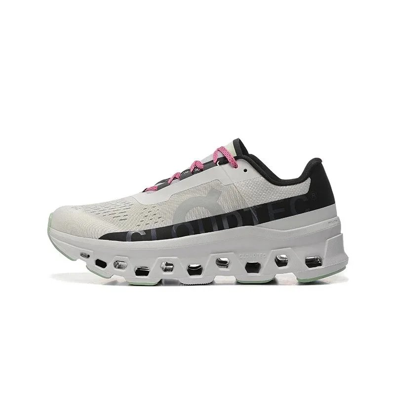 On Sneakers Cloudmonster 1 — Black and white powder