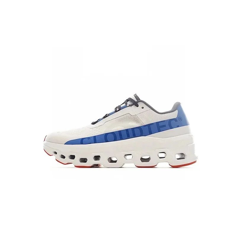 On Sneakers Cloudmonster 1 — White and blue 3