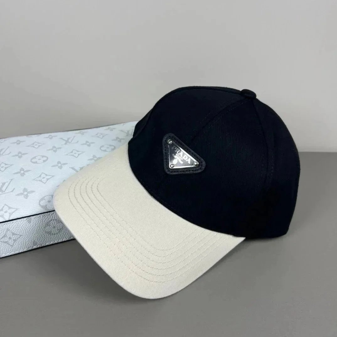 Prada Hats Triangle Plaque Baseball Cap — 1
